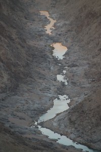 View of the bottom of the canyon